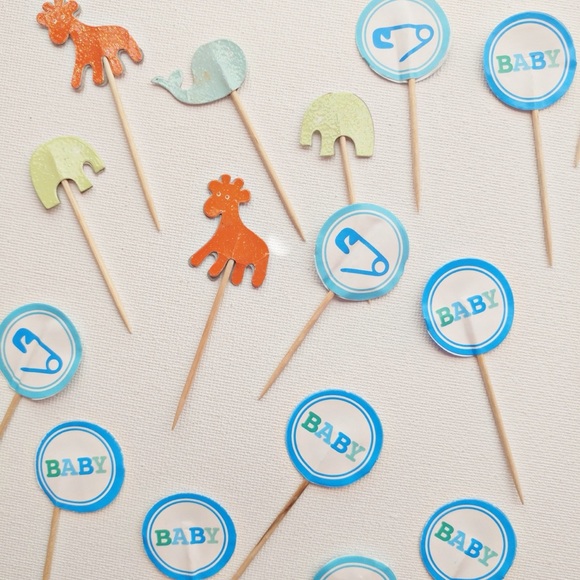 4/$15 🌻 Set of 24 Baby Shower Cupcake Toppers - Picture 2 of 2